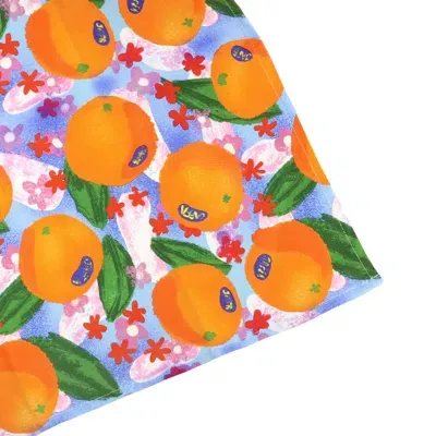 The Neighbourhood Threat Oranges Print Tea Towel In Multi