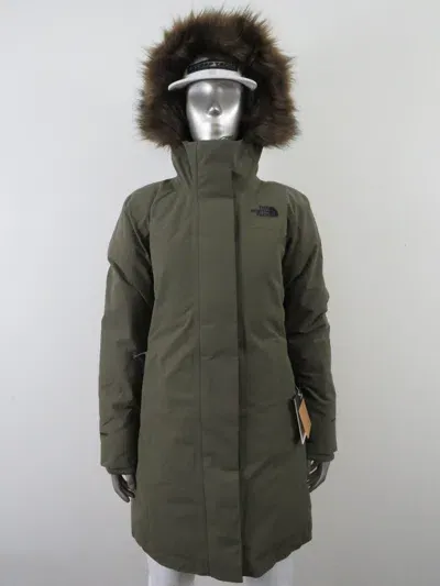 Pre-owned The North Face Womens  Arctic Parka 2 Down Waterproof Warm Winter Jacket Taupe Gr In New Taupe Green / Brown Fur