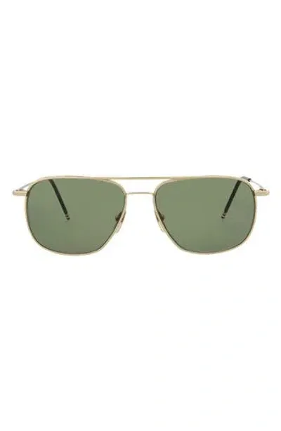 Thom Browne 58mm Pilot Sunglasses In Gold