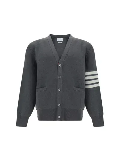 Thom Browne Cardigan In Med Grey