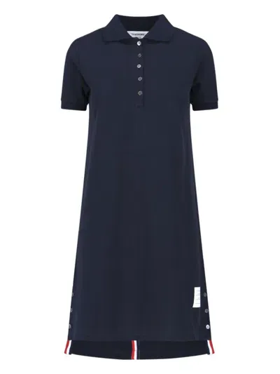 Thom Browne Polo Dress In Blue