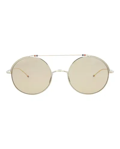 Thom Browne Round-frame Metal Sunglasses In Silver