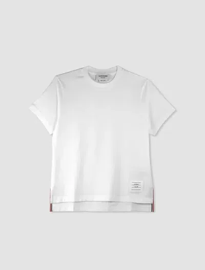 Thom Browne T-shirt With Side Slits In White