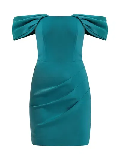 Tia Dorraine Women's Blue / Green Evoking Glamour Mini Dress, Turquoise In Blue/green