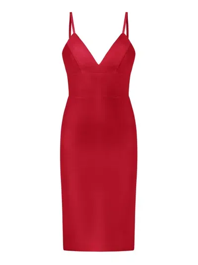 Tia Dorraine Women's Bold Simplicity Midi Dress - Fierce Red