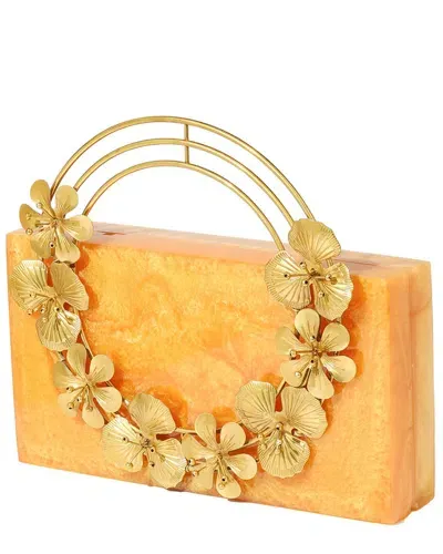 Tiramisu Floral Haven Minaudiere In Orange