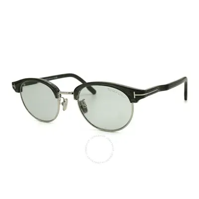 Tom Ford Smoke Oval Unisex Sunglasses Ft1120-d 20a 48 In Black