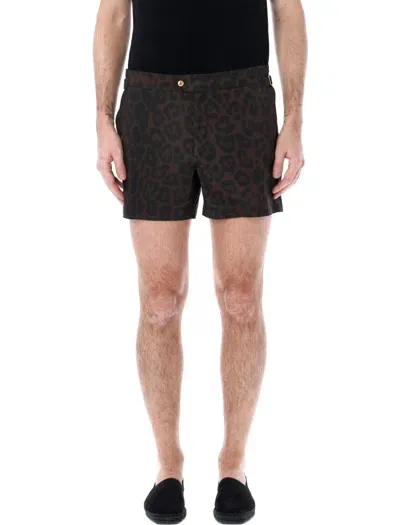 Tom Ford Swim Shorts In Brown