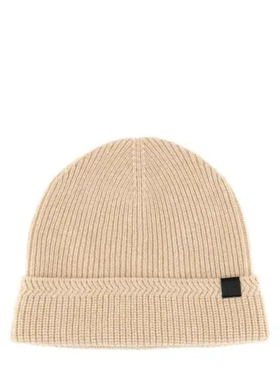 Tom Ford Cashmere Beanie Hat In Beige