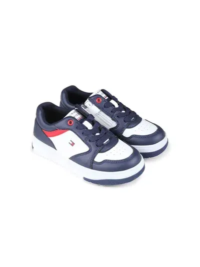 Tommy Hilfiger Junior Kids' Logo-print Sneakers In Blue