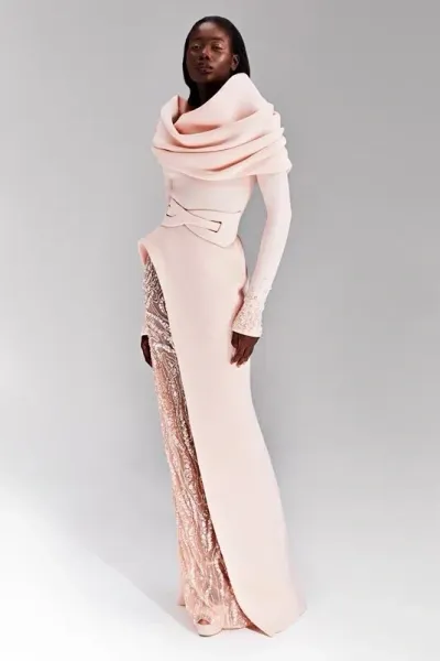 Tony Ward Dramatic Layered Gown (us 16) In Pink