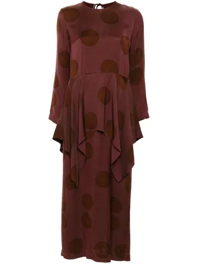 Uma Wang Anis Dress In Pink & Purple