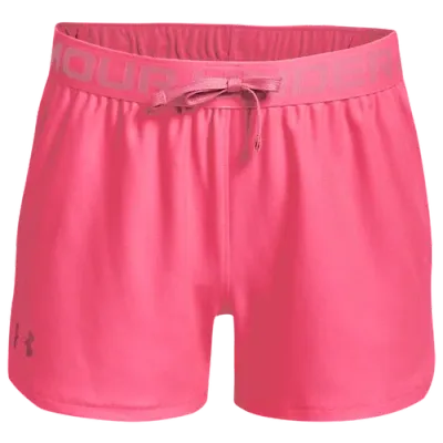 Under Armour Girls   Play Up Shorts In Blue/pink