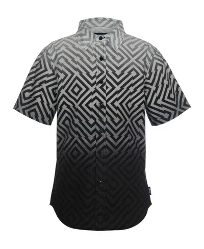 Univibe Kids' Big Boys Limestone Geo Print Shirt In Black