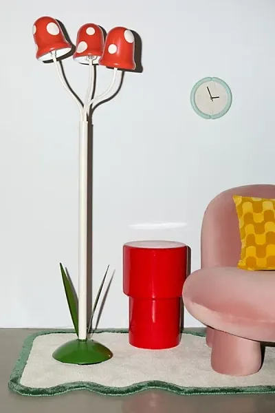 Urban Outfitters Mushroom Cluster Floor Lamp In Orange At  In Red