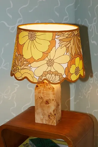 Urban Outfitters Scallop Lamp Shade In Vera Floral At  In Neutral