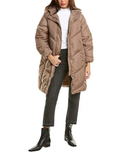 Urban Republic Oversized Puffer Coat In Beige