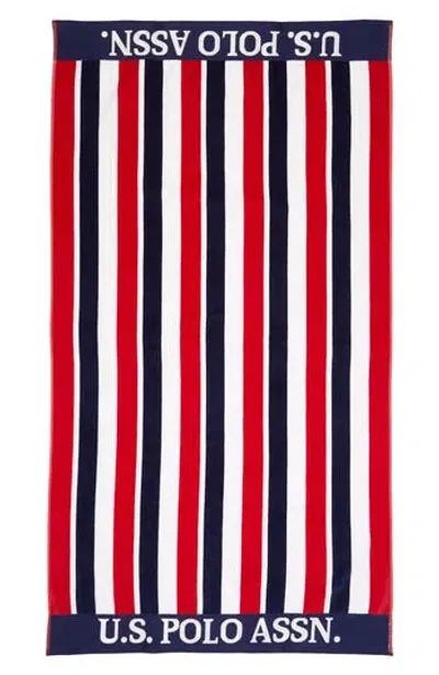 U.s. Polo Assn Us Polo Assn Ease Coast Jacquard Beach Towel In Multi