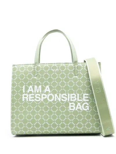 V73 Responsibility Tote Bag In 绿色