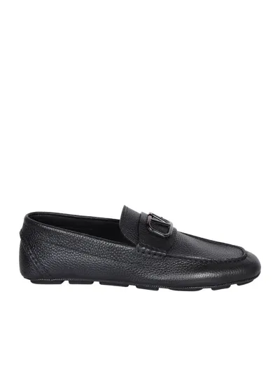 Valentino Garavani Driver Vlogo Black Loafer