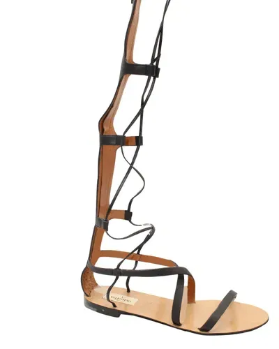 Valentino Garavani Gladiator Sandals In Black Leather