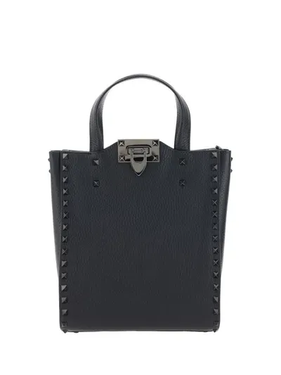 Valentino Garavani Rockstud Small Handbag In Nero