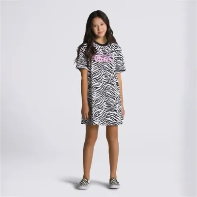 Vans Kids' Girls  Relaxed T-shirt Dress In Black/white