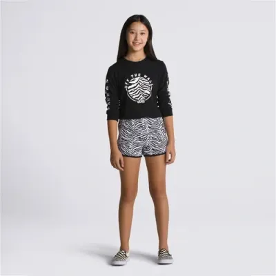 Vans Kids' Girls  Sas Shorts In Black/white