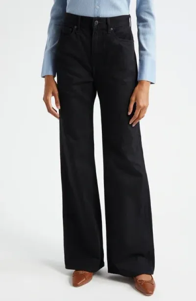 Veronica Beard Taylor Wide Leg Jeans In Onyx