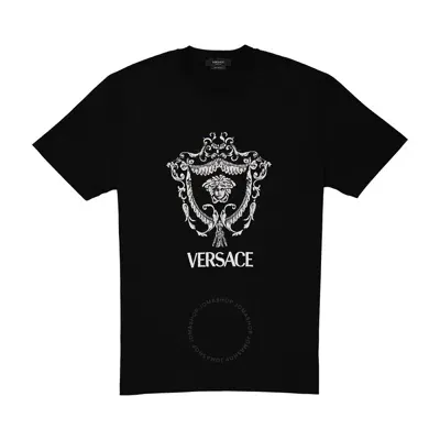 Versace Black Medusa Logo Print Cotton T-shirt