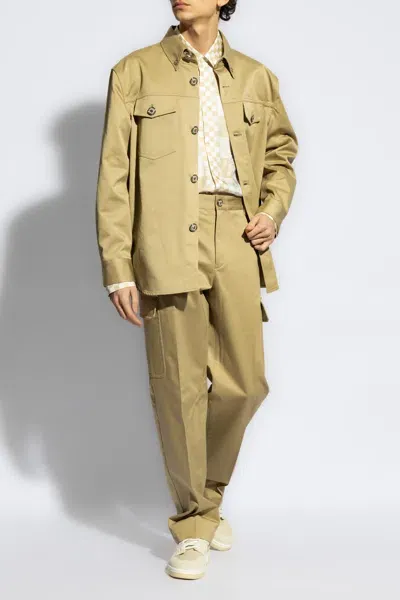 Versace Cargo Trousers In Beige