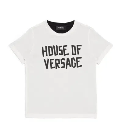 Versace Kids' Cotton Logo T-shirt In White