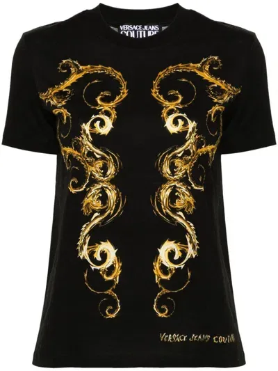 Versace Jeans Couture Topwear In Nero E Oro