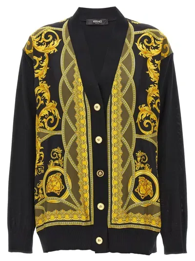 Versace La Coupe Des Dieux Cardigan In Black