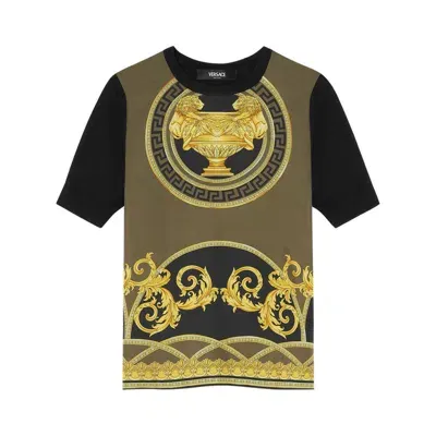 Versace La Coupe Des Dieux Panelled T-shirt In Multicolor