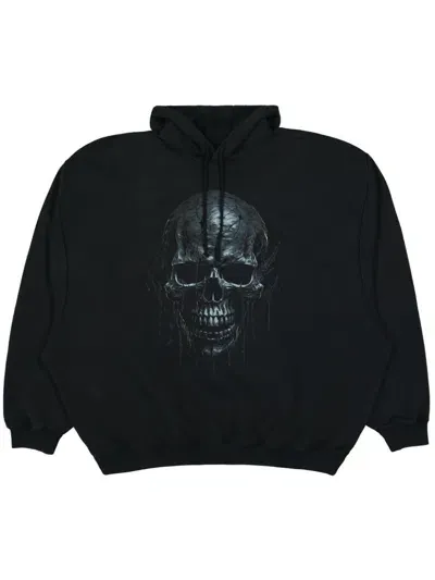 Vetements Graphic-print Hoodie In Black