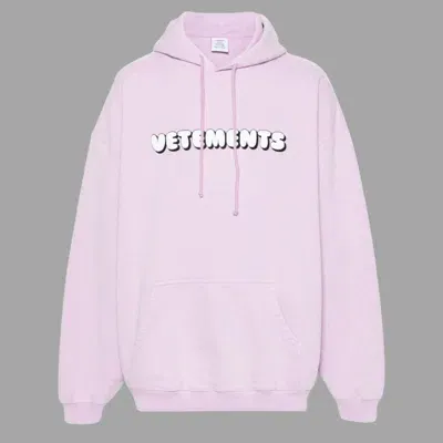 Pre-owned Vetements Logo-print Hoodie | Available All Size | Fast Shipping In Pink