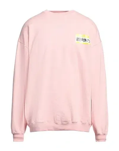 Vetements Man Sweatshirt Pink Size S Cotton, Polyester