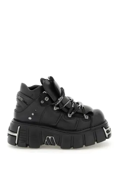 Vetements X New Rock Platform Sneakers In Black