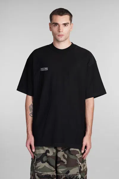 Vetements Logo-patch Cotton T-shirt In Black