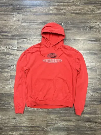 Pre-owned Vetements “the Collection” Hoodie In Light Red