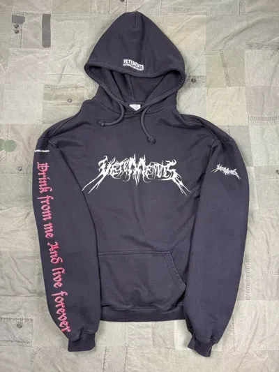 Pre-owned Vetements Total Fucking Darkness Hoodie In Black