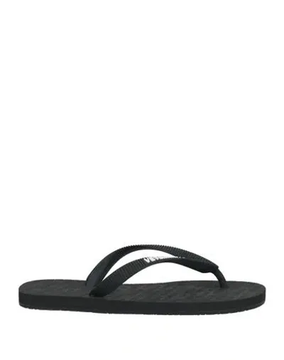 Vetements Woman Thong Sandal Black Size 7 Rubber