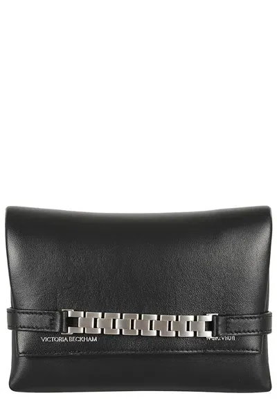 Victoria Beckham Mini Chain Pouch Long Strap In Black