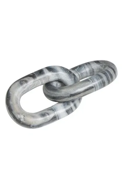 Vivian Lune Home Marble Chain Sculpture In Grey