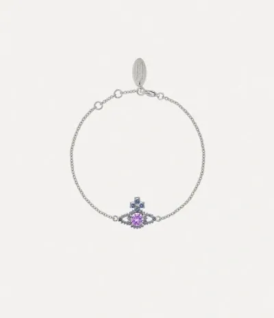 Vivienne Westwood Valentina Orb Bracelet Platinum-lavender-blue-cz Platinum-lavender-blue-cz Women