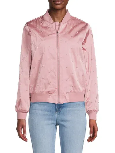 Wdny Women's Pearl Quilted Bomber Jacket In Fairy Vibe