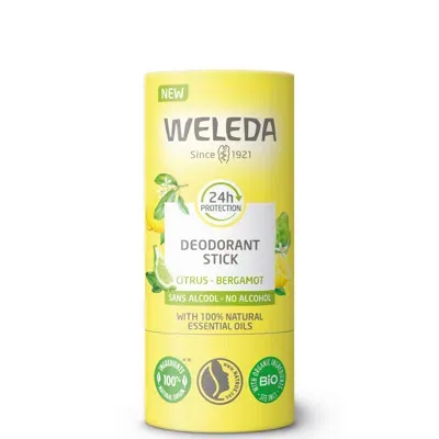 Weleda Deodorant Stick Citrus And Bergamot 50g In Yellow