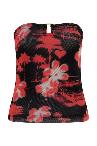 Wild Lovers London Women's Black / Red Aloha Top In Black/red