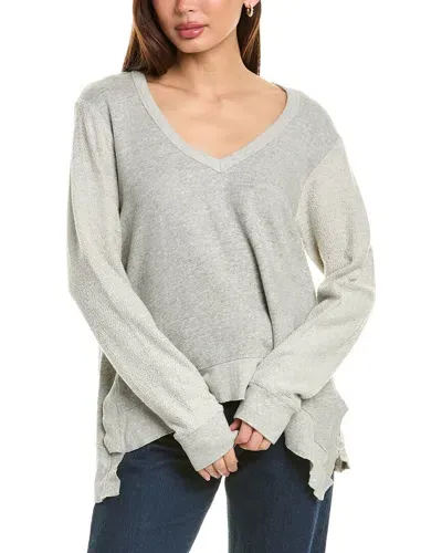 Wilt Slouchy V-neck Sweatshirt In Grey